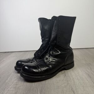 Vintage Corcoran 1500 Black Lace Up Jump Boots Mens 10 D No Laces EUC Leather E